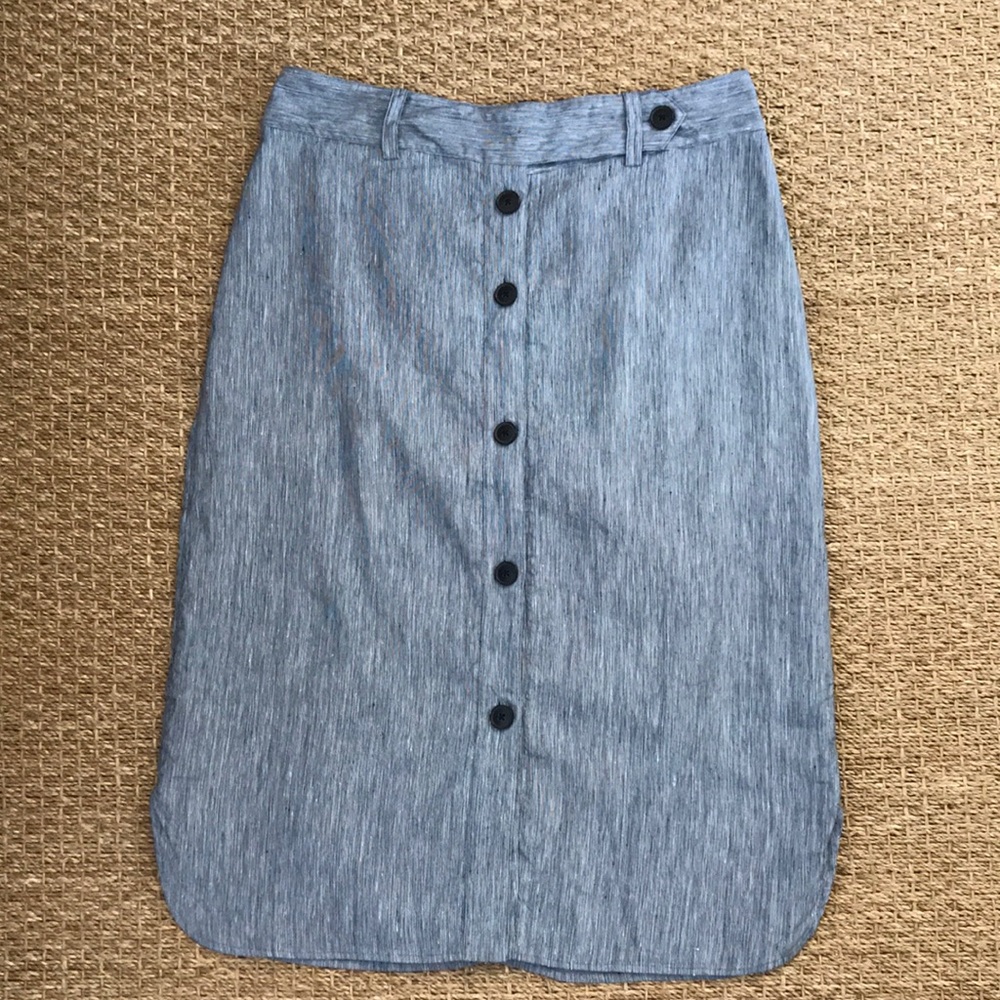 Club Monaco Blue Midi Skirt